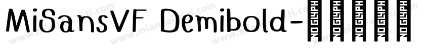 MiSansVF Demibold字体转换